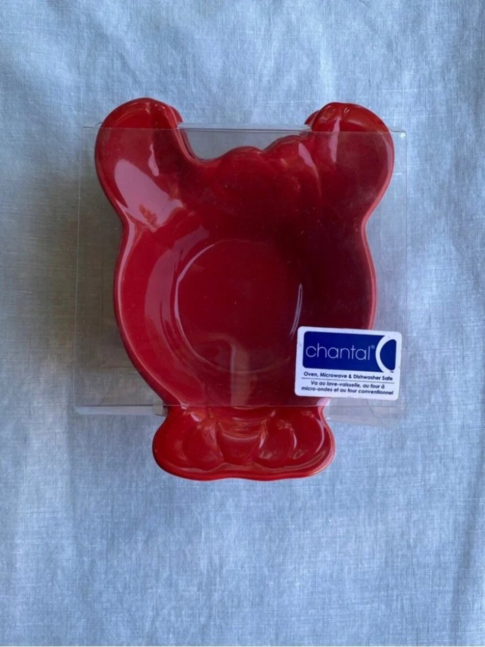 NWT Chantal red lobster shaped ramekin butter dish bowl